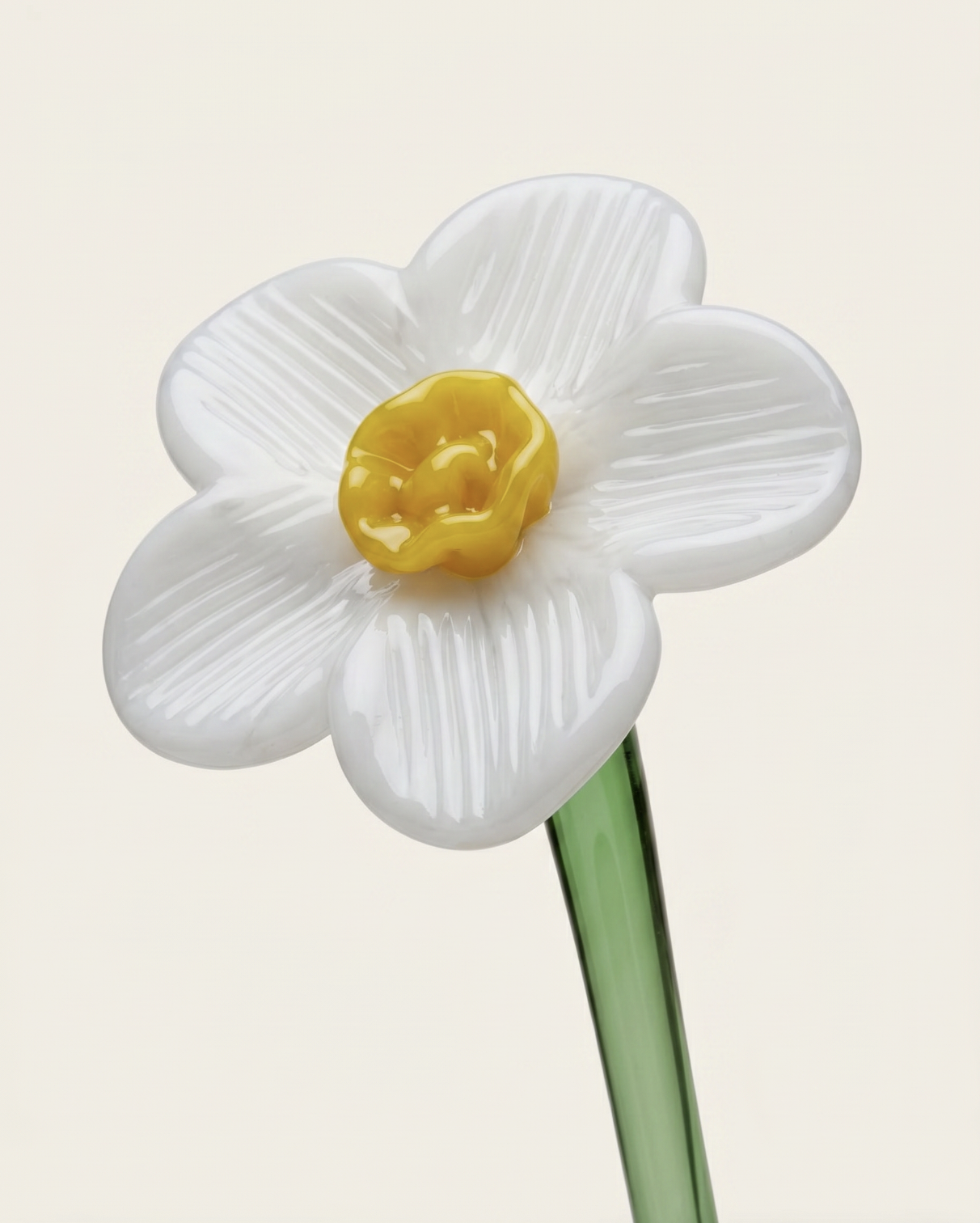 Mouthblown crystal glass flower - large — Lucie Claudia Podrabska